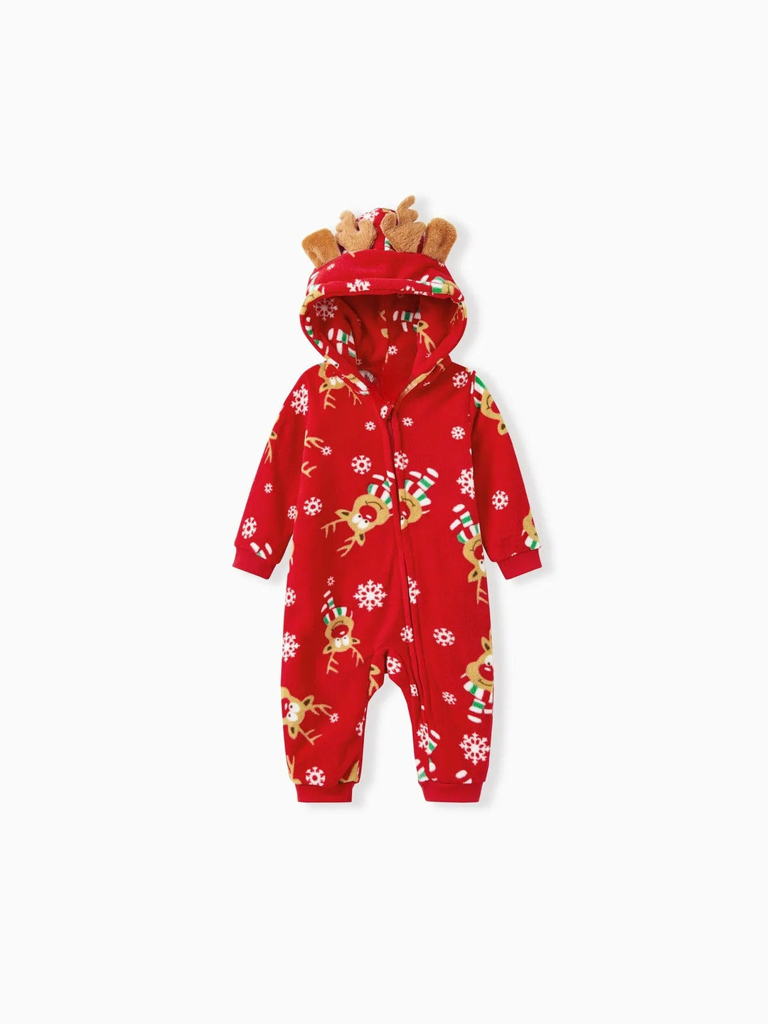 Christmas With Reindeer Printed Family Jumpsuit Set