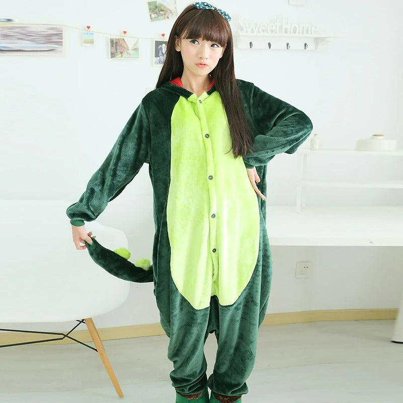 Cartoony Dinosaur Themed Family Jumpsuit Set