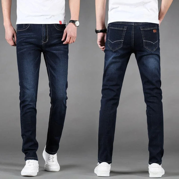 Stretch Jeans With Straight Legs