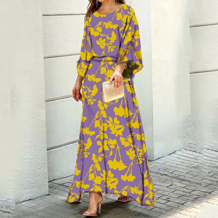 Nola Swirl Slit Sleeve Maxi Dress Set