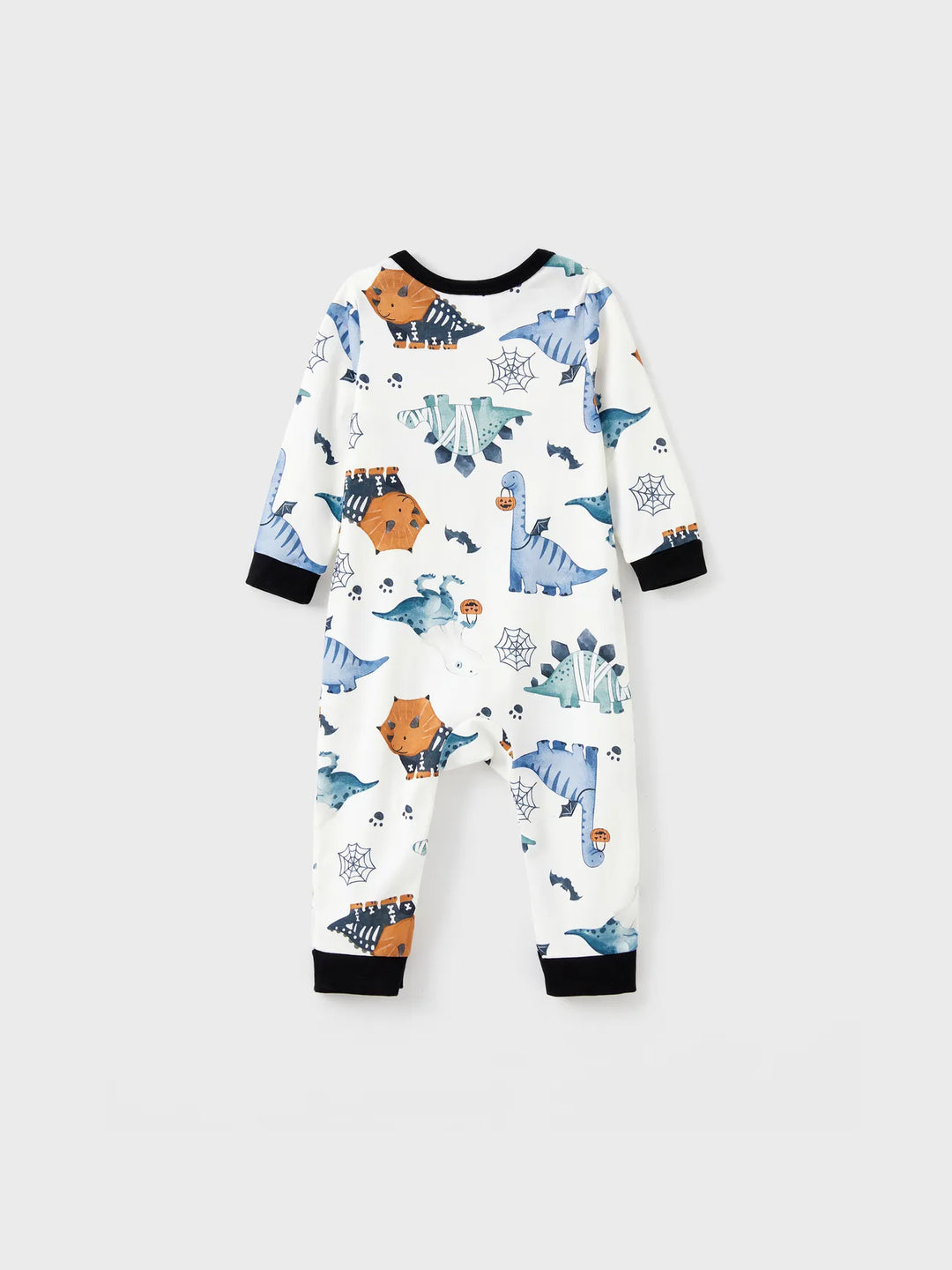 Halloween Family Matching Dinosaur And Pumpkin  Printed Pajama Set