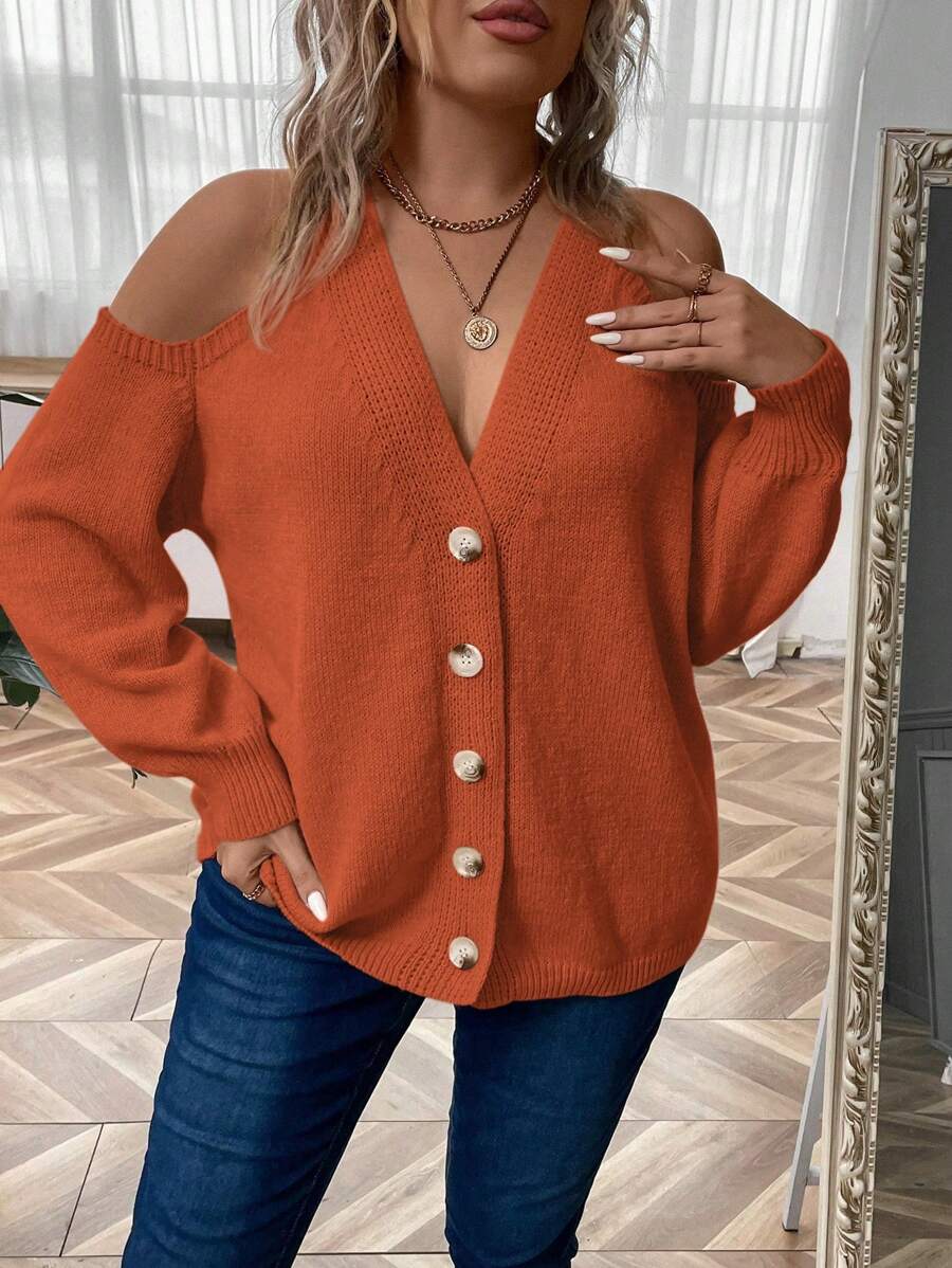 Asymmetrical Button Front Cardigan