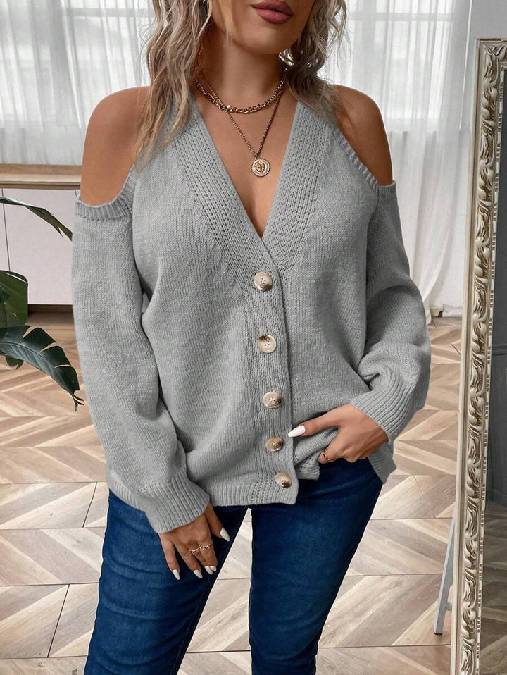 Asymmetrical Button Front Cardigan