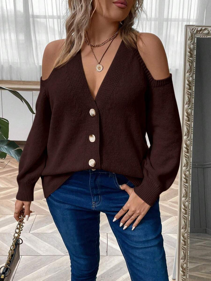 Asymmetrical Button Front Cardigan