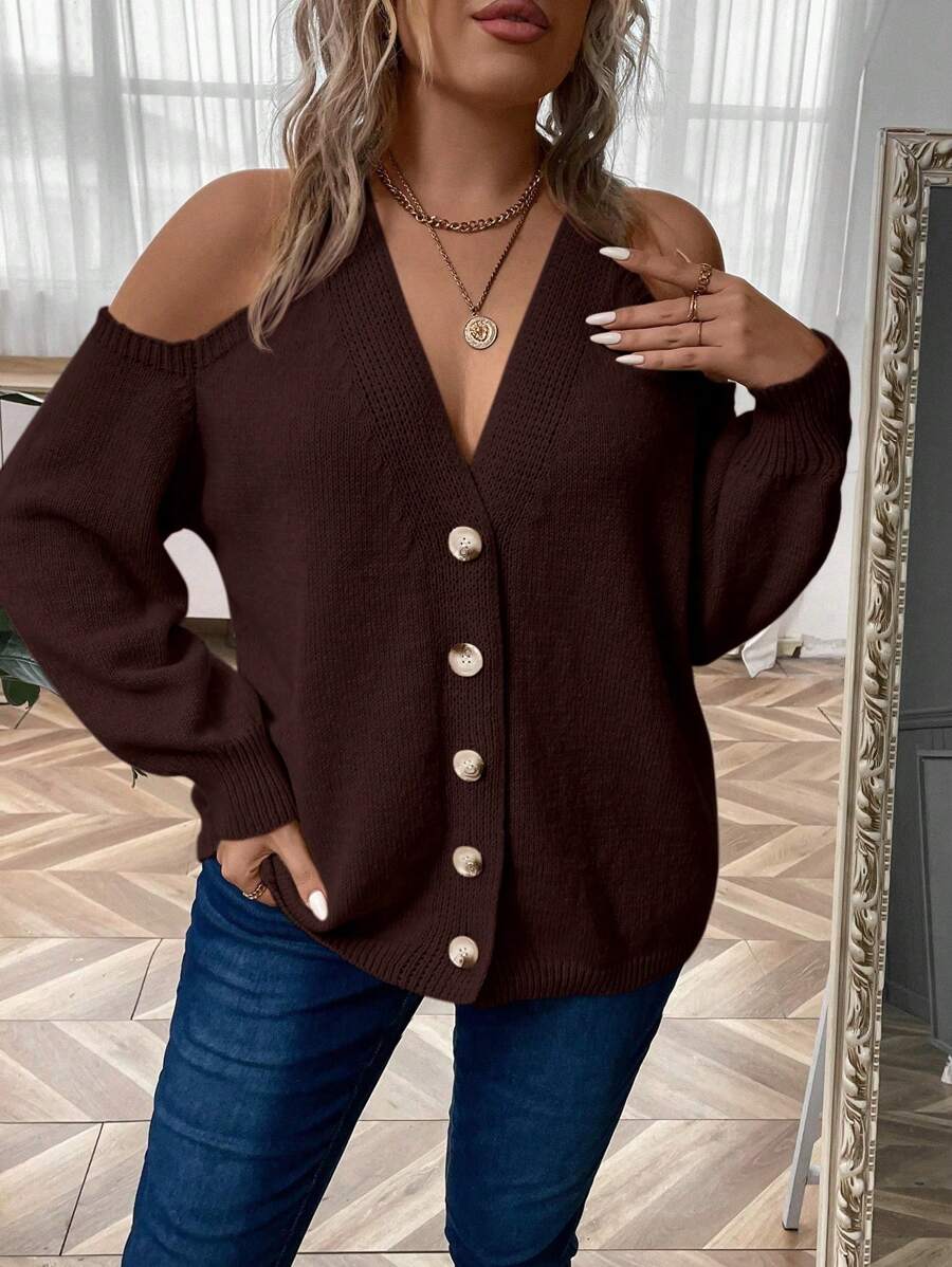 Asymmetrical Button Front Cardigan