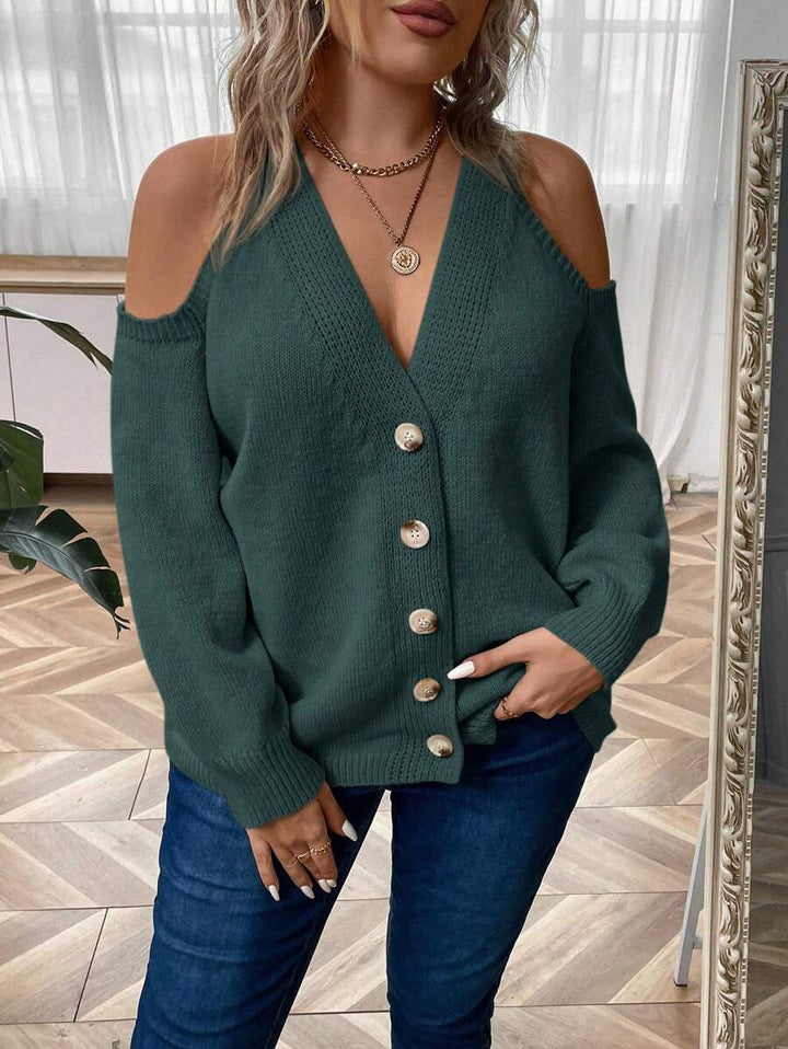 Asymmetrical Button Front Cardigan