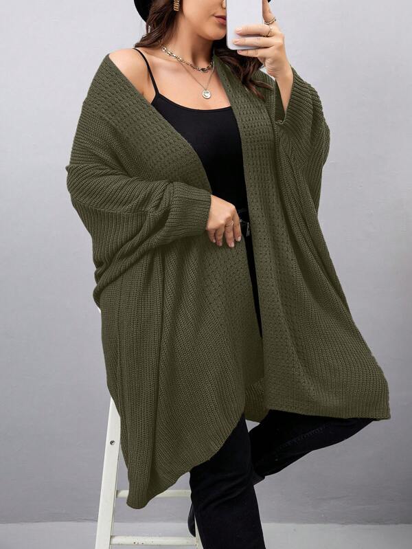 Batwing Sleeve Cardigan Dress