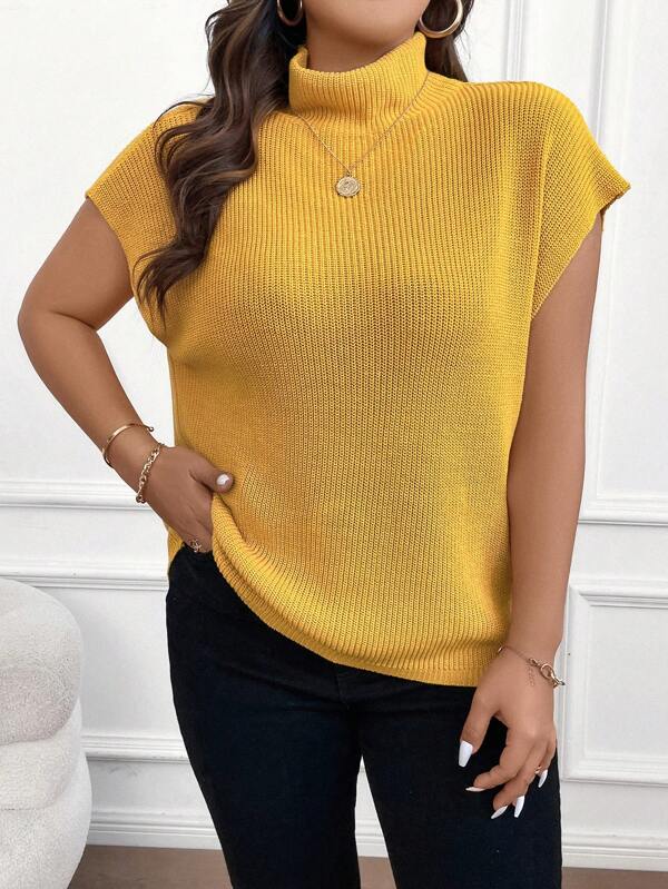 Casual Batwing Sleeve Knit Top