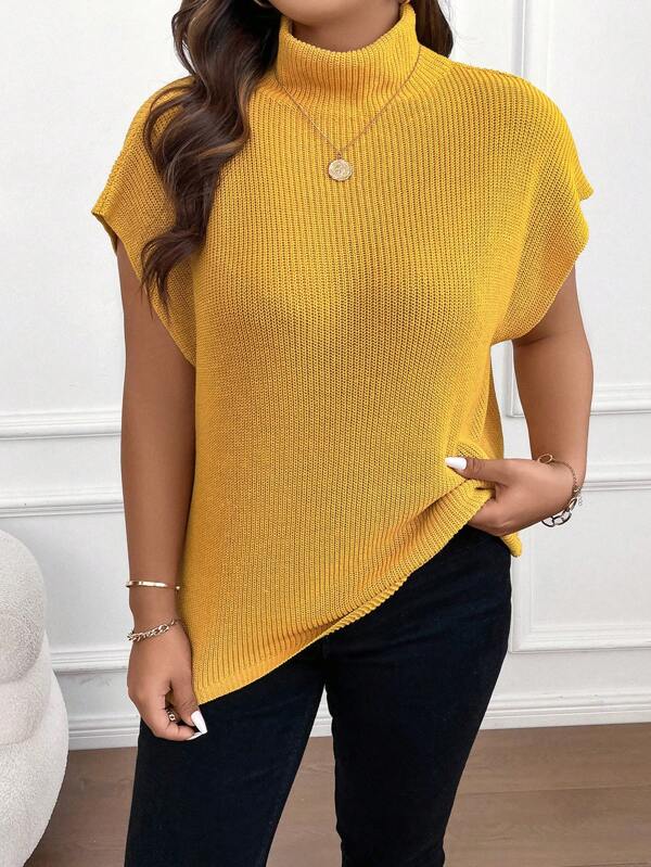 Casual Batwing Sleeve Knit Top