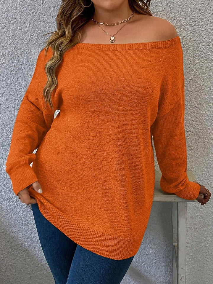 Casual Plain Pullovers Sweater