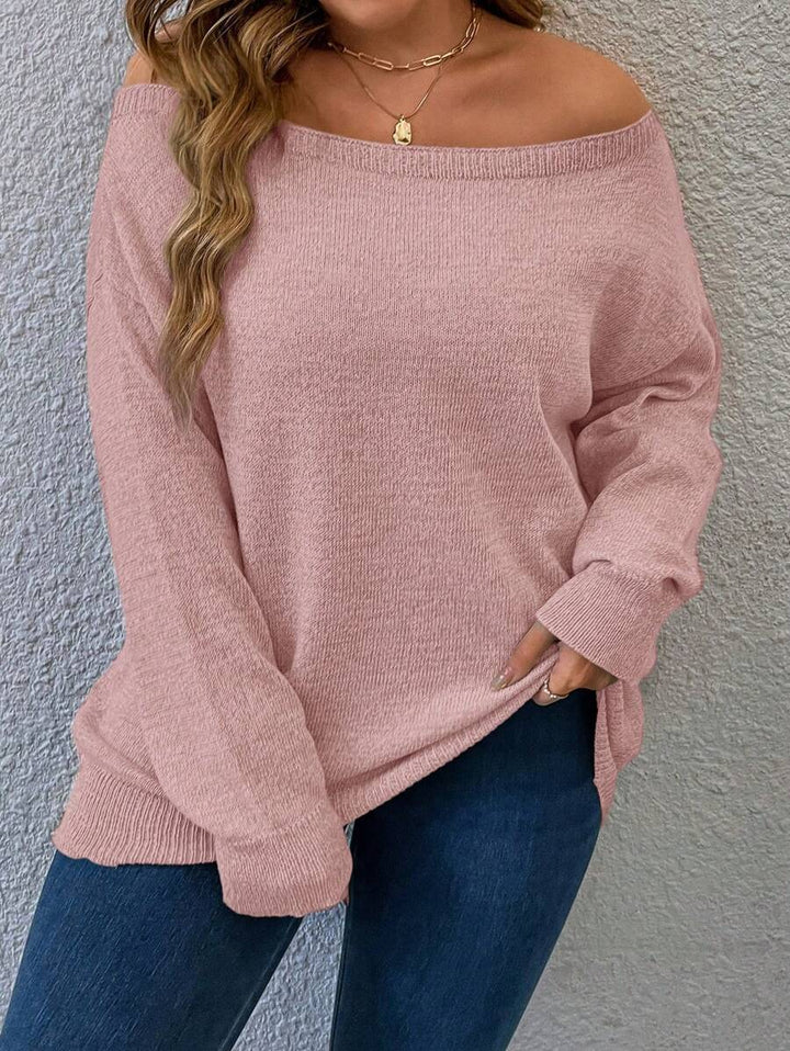 Casual Plain Pullovers Sweater