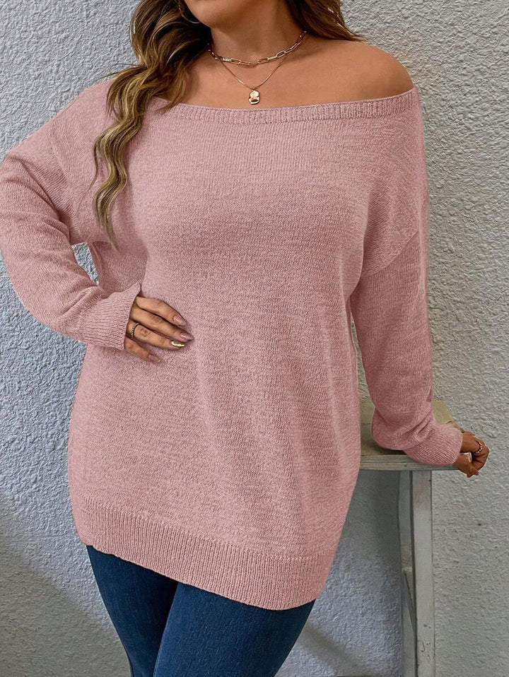 Casual Plain Pullovers Sweater