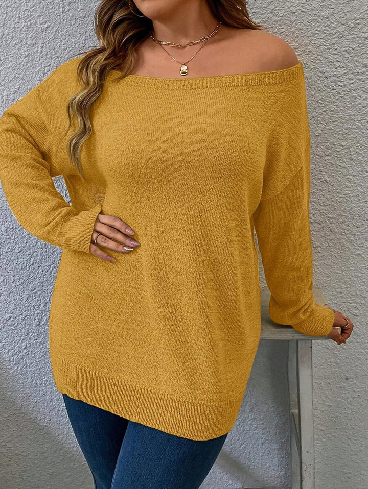 Casual Plain Pullovers Sweater