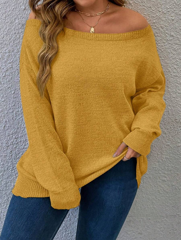 Casual Plain Pullovers Sweater