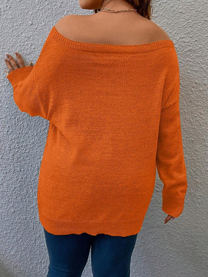 Casual Plain Pullovers Sweater