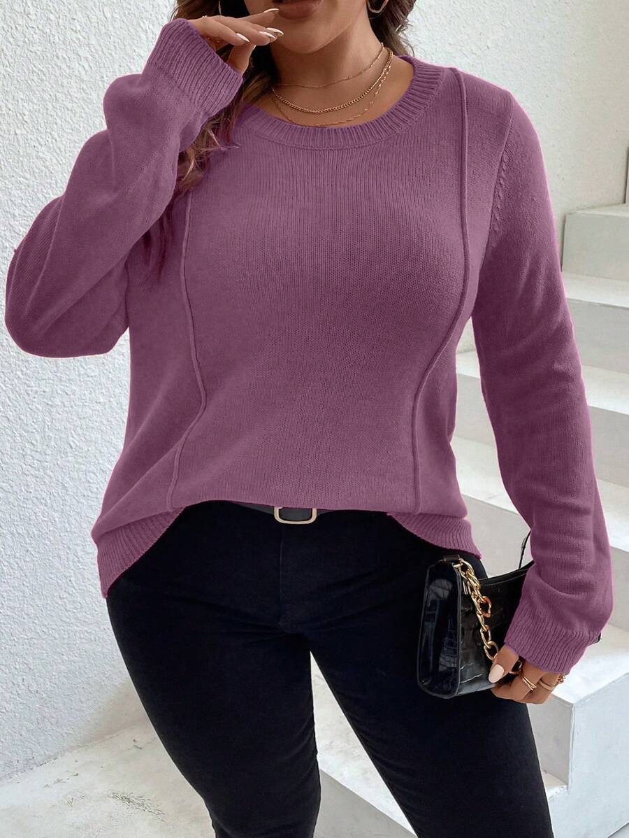 Casual Seam Detail Sweater