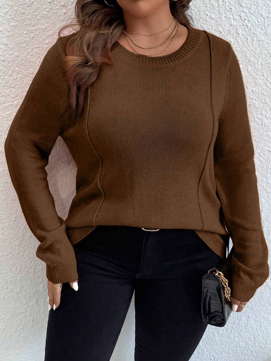 Casual Seam Detail Sweater