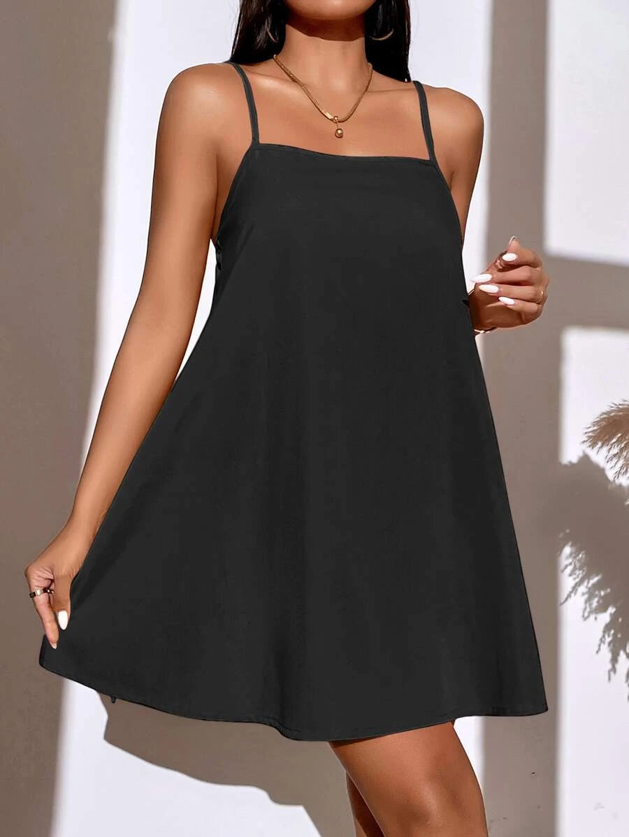 Barbie Casual Solid Cami Dress