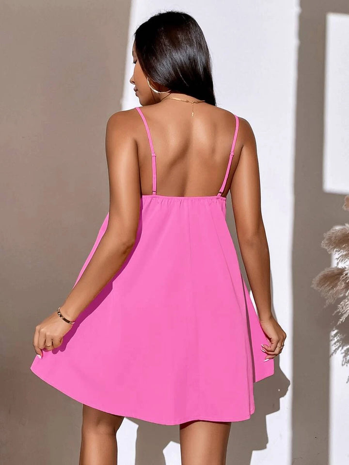 Barbie Casual Solid Cami Dress