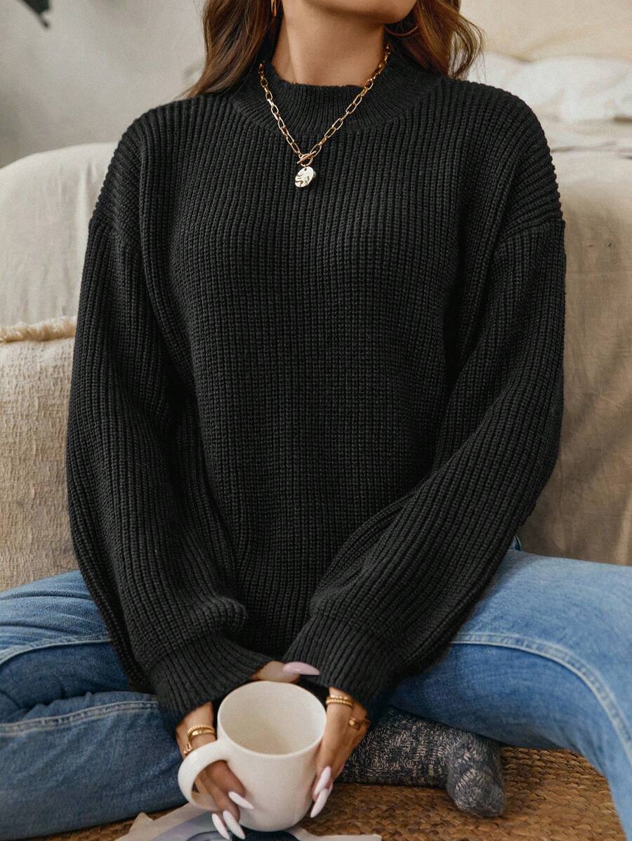 Casual Stand Collar Sweater