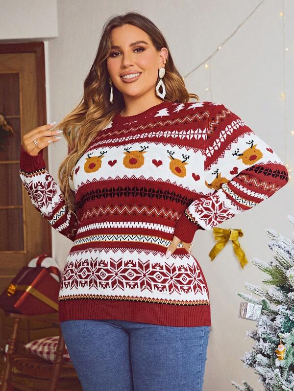 Christmas Pattern Elegant Sweater