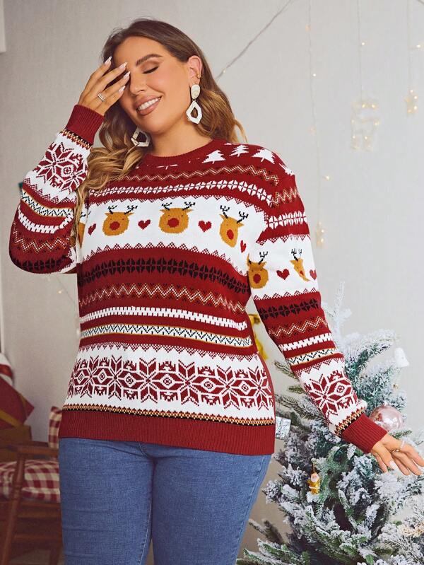 Christmas Pattern Elegant Sweater