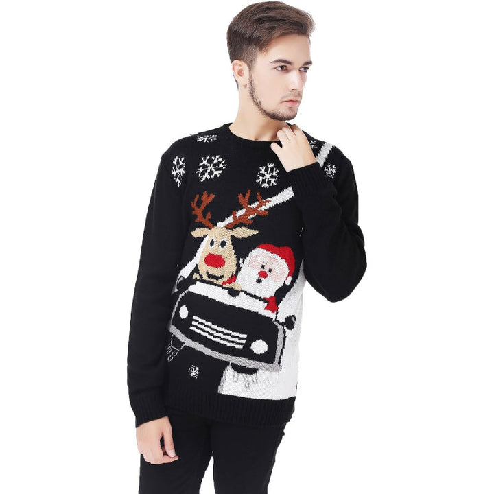 Festive Snowflake Print Holiday Sweater