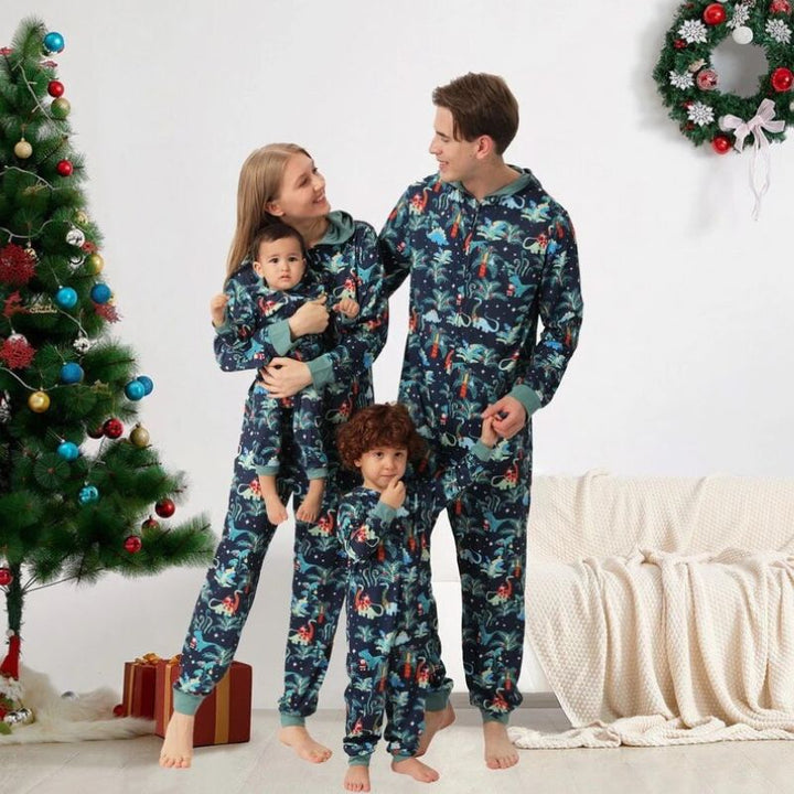 Christmas Dinosaur Family Jumpsuit Sets