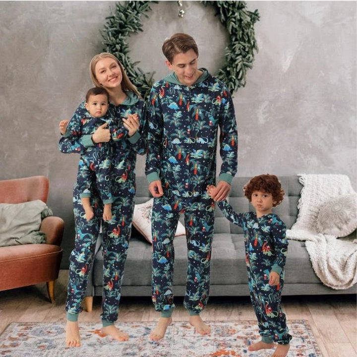 Christmas Dinosaur Family Jumpsuit Sets