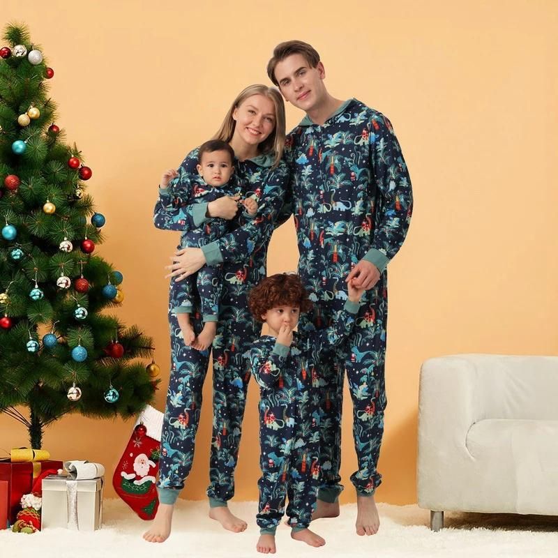 Christmas Dinosaur Family Jumpsuit Sets