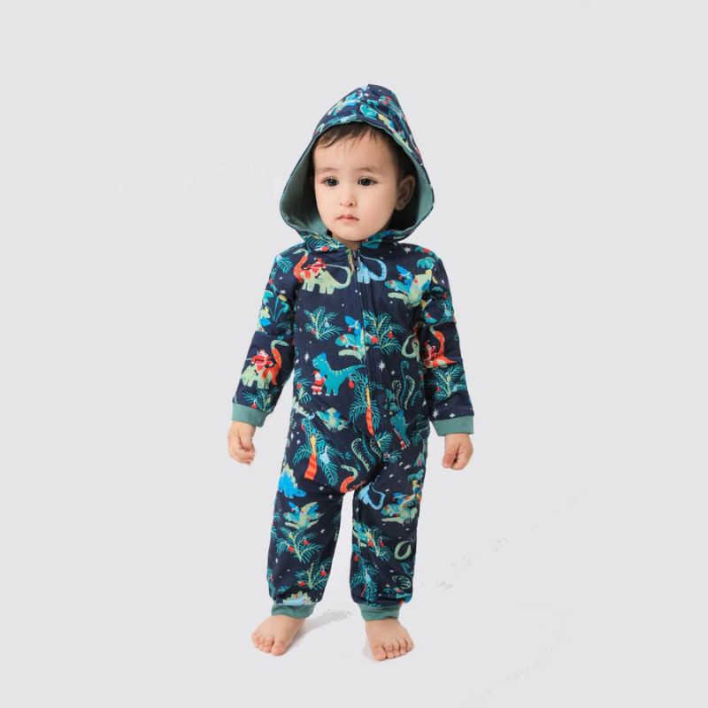 Christmas Dinosaur Family Jumpsuit Sets