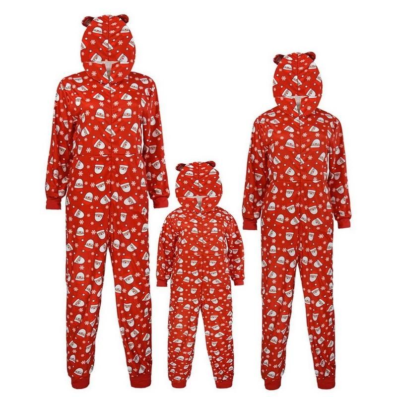 Christmas Santa Claus Romper Family Jumpsuit Set