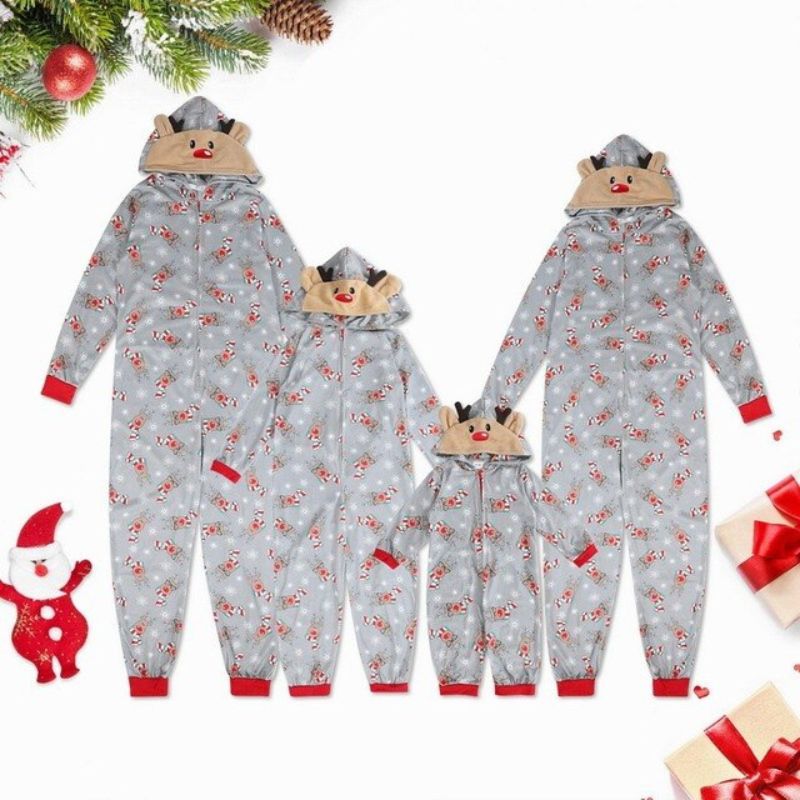 Matching Reindeer Family Jumpsuit Suit