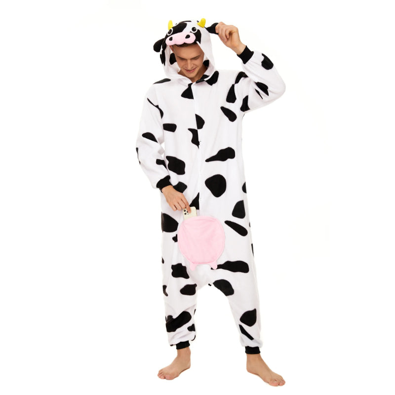 Cow Patterned Matching Family Jumpsuit Set