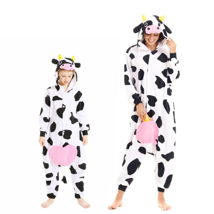 Cow Patterned Matching Family Jumpsuit Set