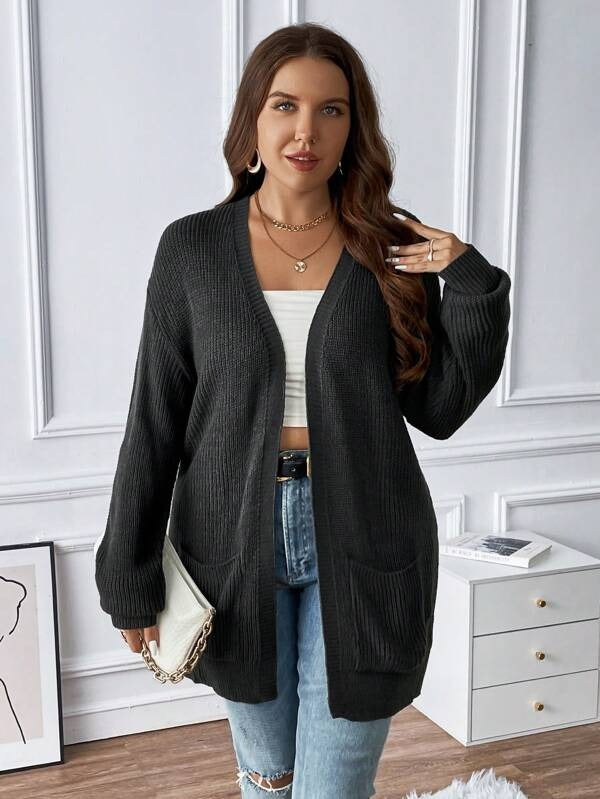 Drop Pocket Patched Duster Cardigan