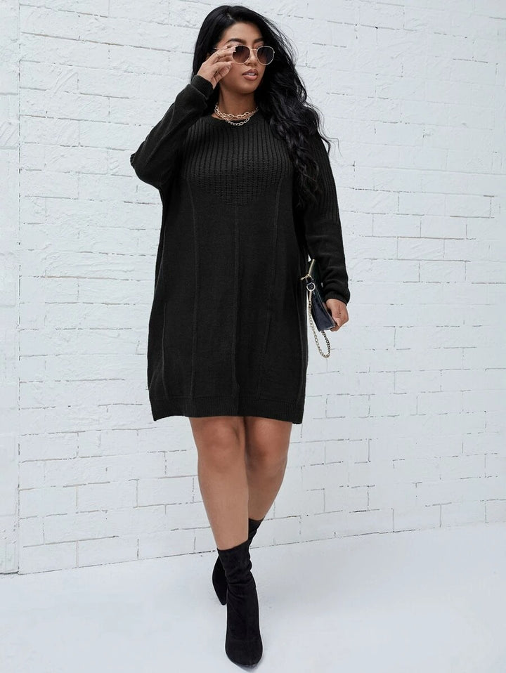 Drop Shoulder Sweater Dress