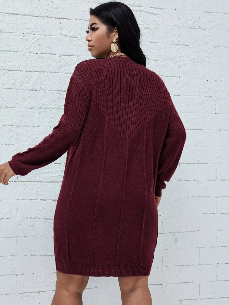 Drop Shoulder Sweater Dress