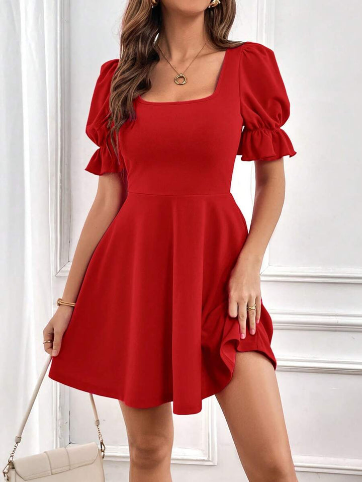 Barbie Elegant Puff Sleeve Dress