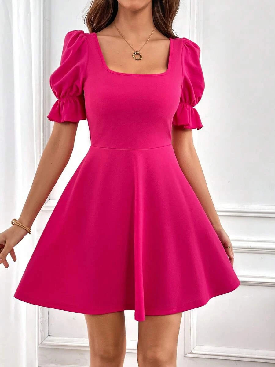 Barbie Elegant Puff Sleeve Dress