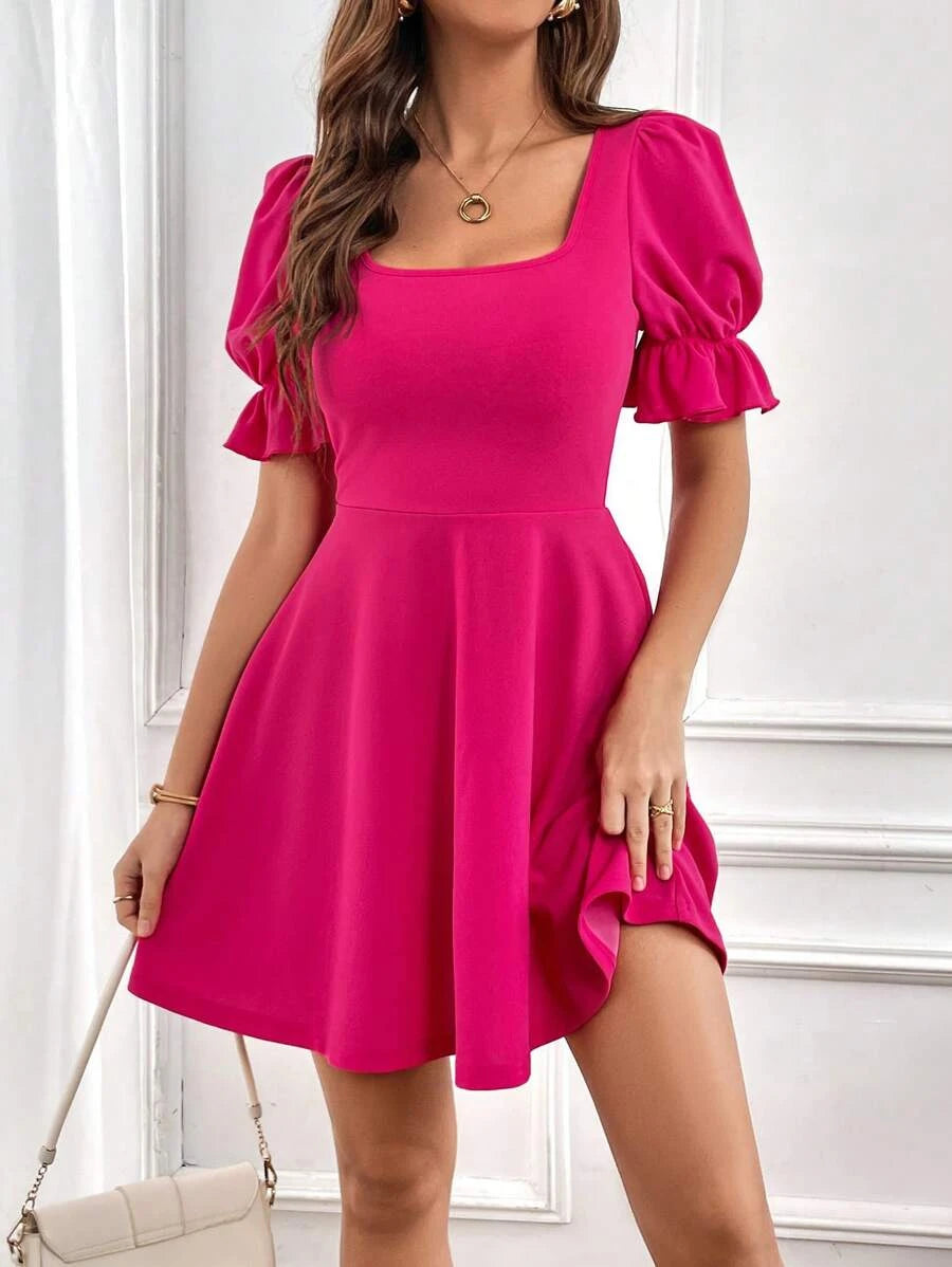 Barbie Elegant Puff Sleeve Dress