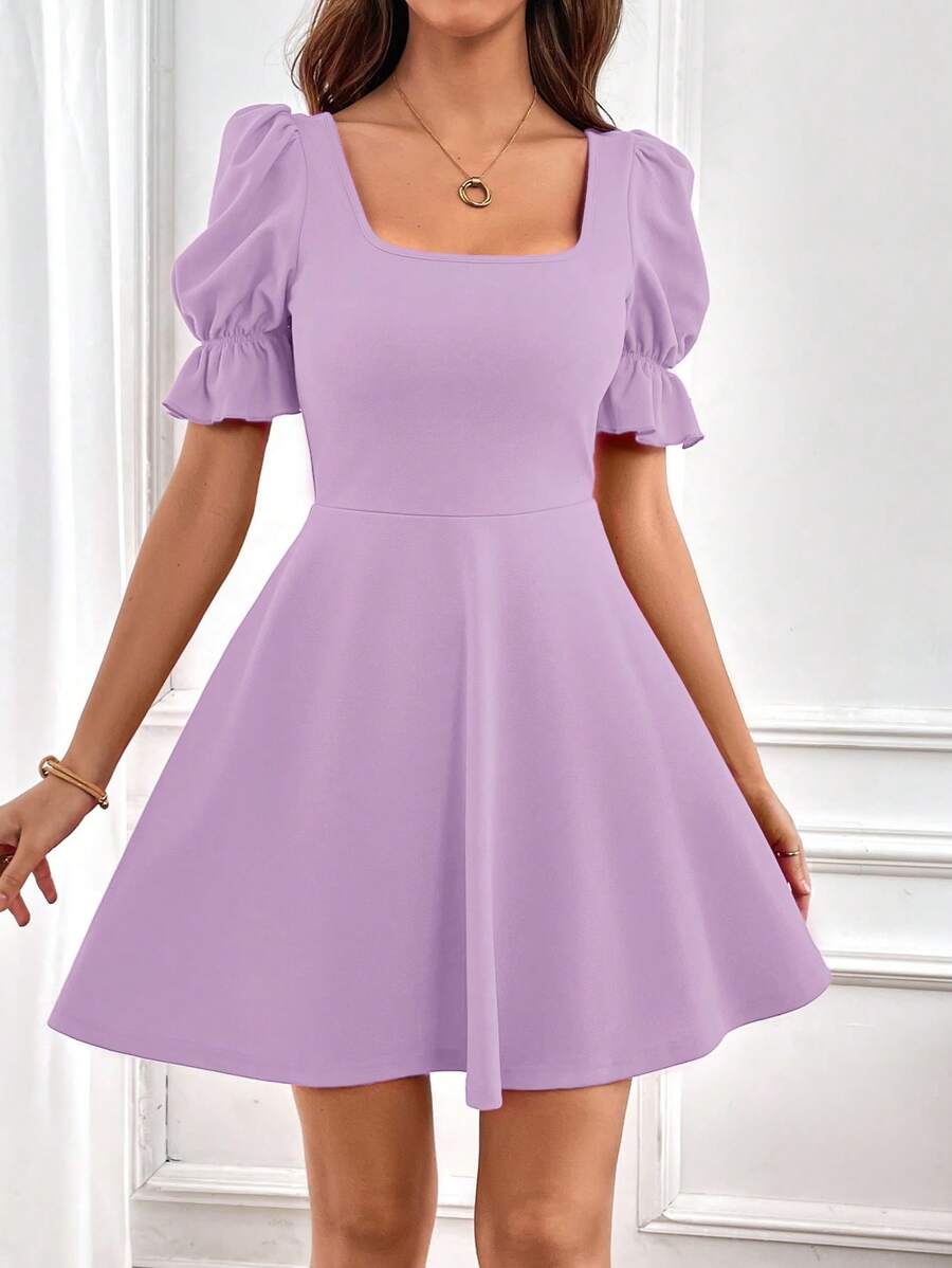 Barbie Elegant Puff Sleeve Dress