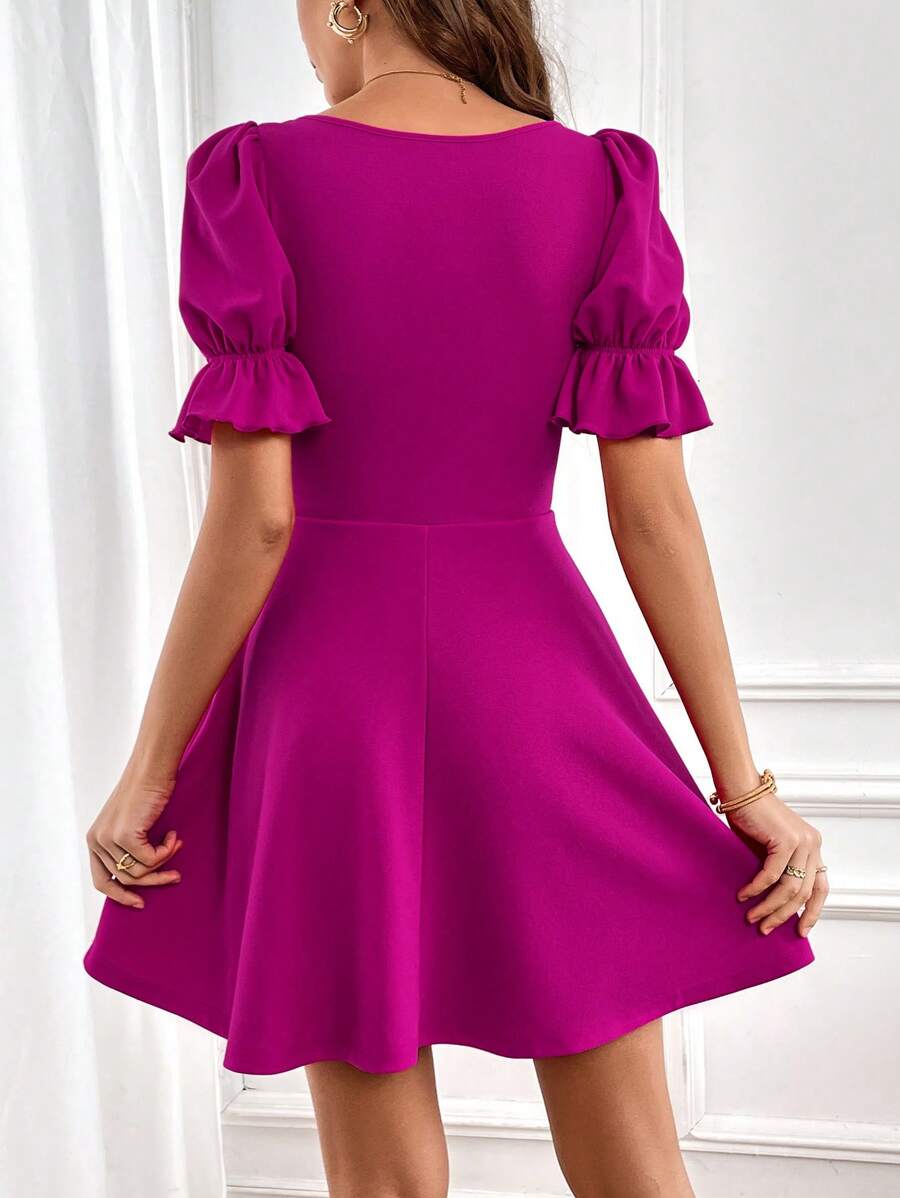 Barbie Elegant Puff Sleeve Dress