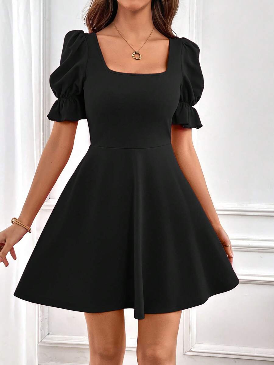 Barbie Elegant Puff Sleeve Dress