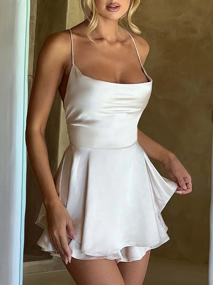 Elegant Satin Mini Dress