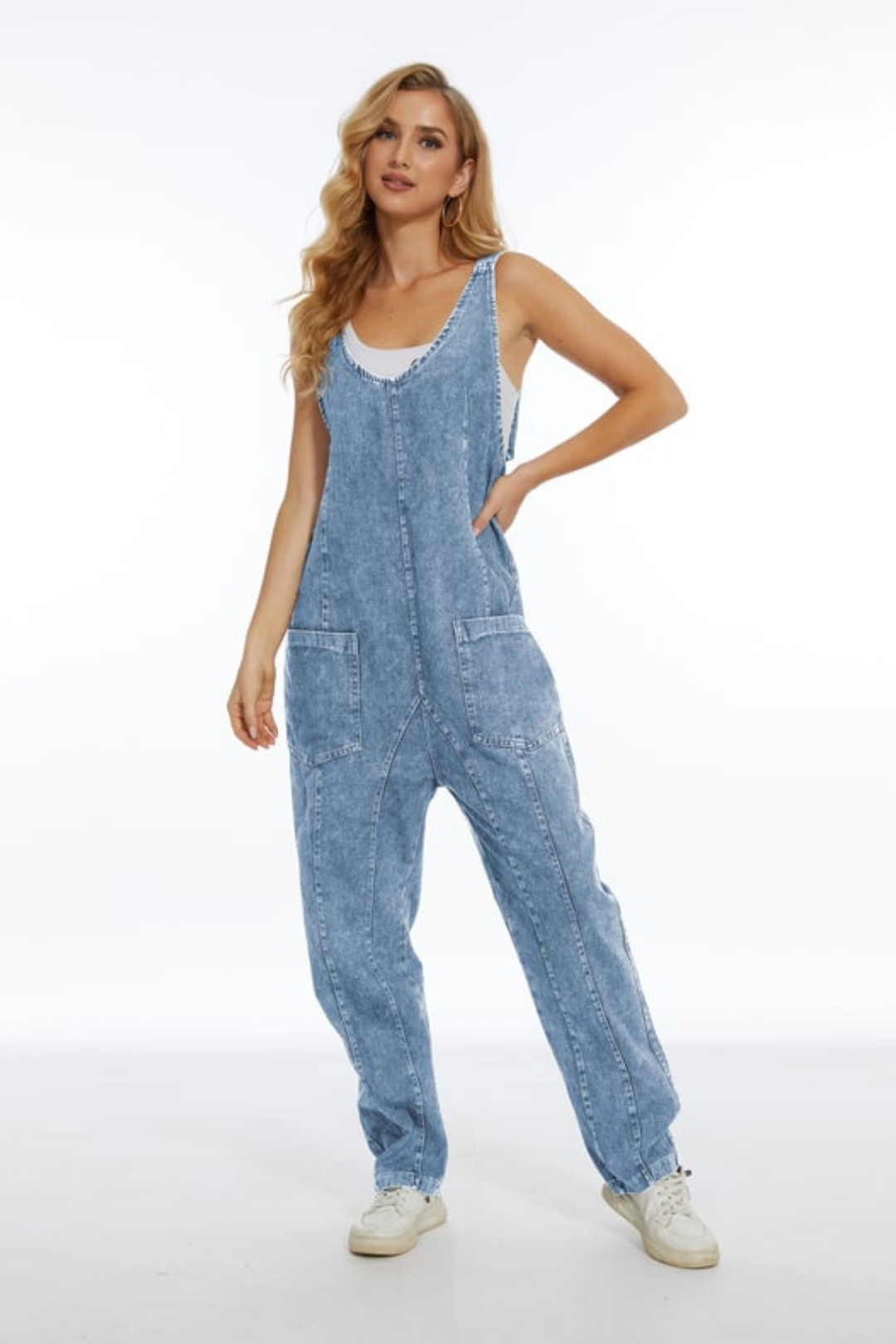 Essential Pockets Denim Jumpsuit