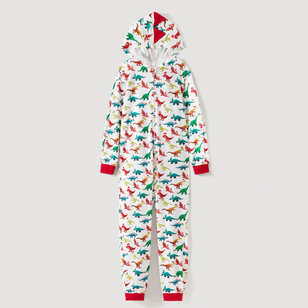 Matching Dinosaur Christmas Family Jumpsuit Set