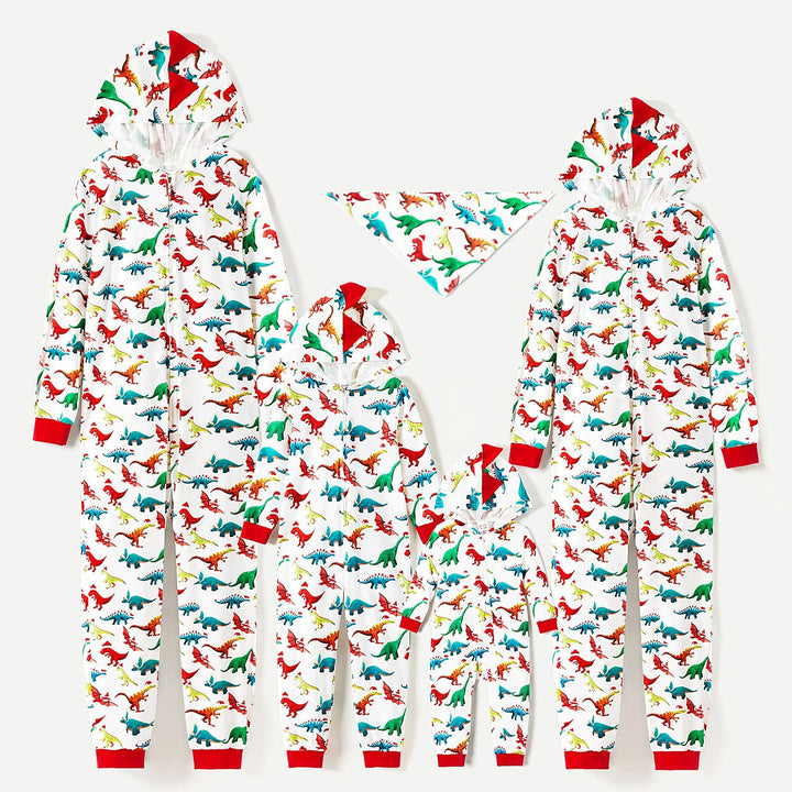 Matching Dinosaur Christmas Family Jumpsuit Set