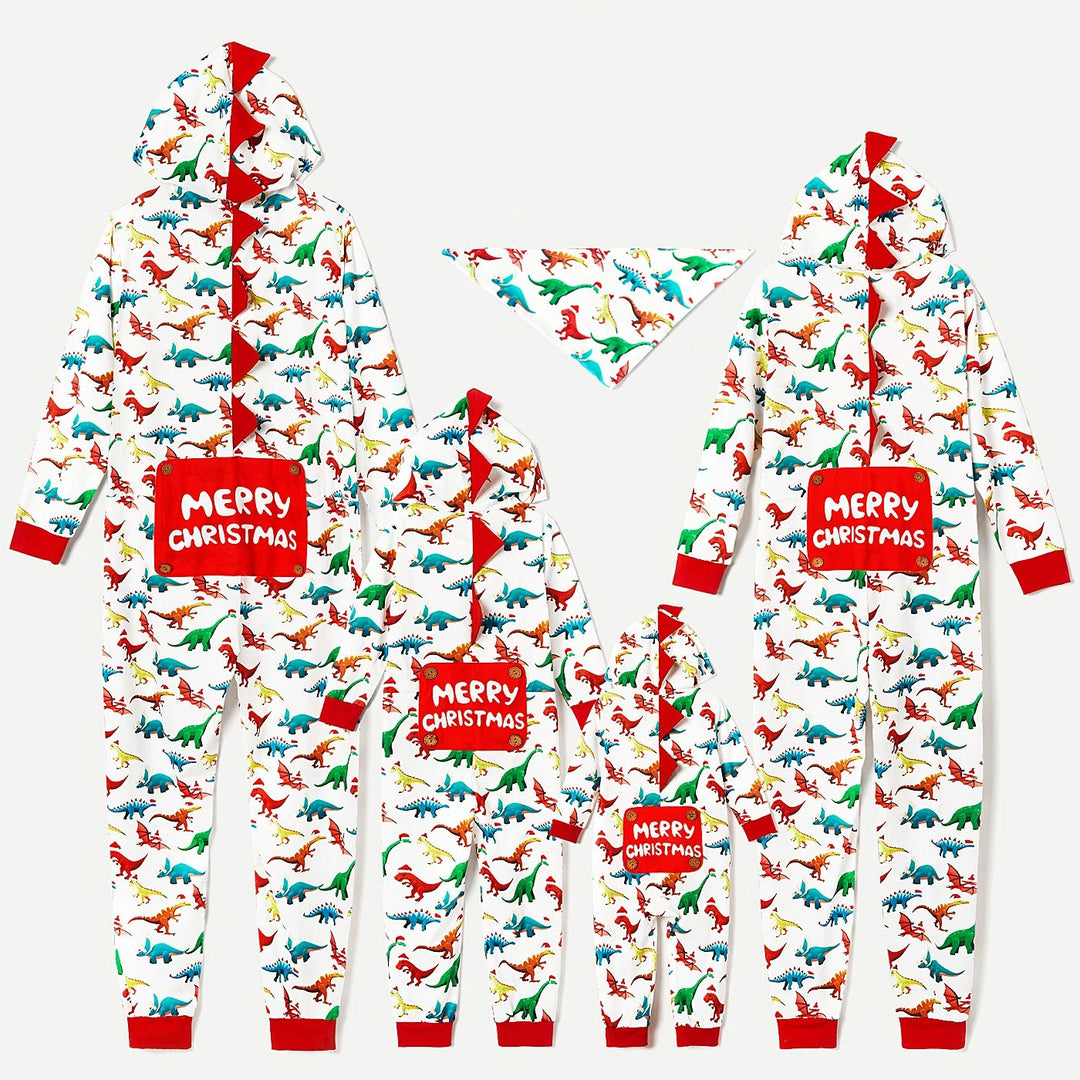 Matching Dinosaur Christmas Family Jumpsuit Set