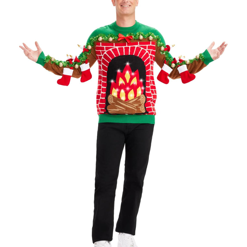 Radiant Festive Light Up Holiday Sweater